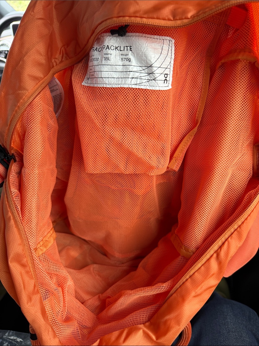 On Running Orange Track Pack 35L Lite - Picture 8 of 13